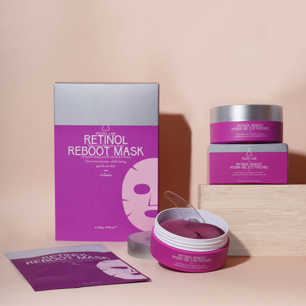 Maska për sytë Hydra-Gel me Retinol - Zbut linjat e imëta dhe rrudhat, efekt ripërtëritës gjatë natës - 60 copë