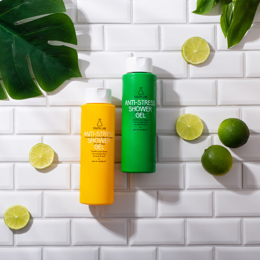Shower Gel Anti-Stress - Ul efektet e stresit ne lekure dhe rrit prodhimin e kolagjenit - Bergamot, Jasemin, Vanilje 400ml