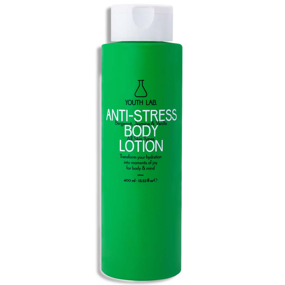 Krem Trupi Anti-Stress - Ul efektet e stresit ne lekure dhe rrit prodhimin e kolagjenit - Bergamot, Jasemin, Vanilje 400ml