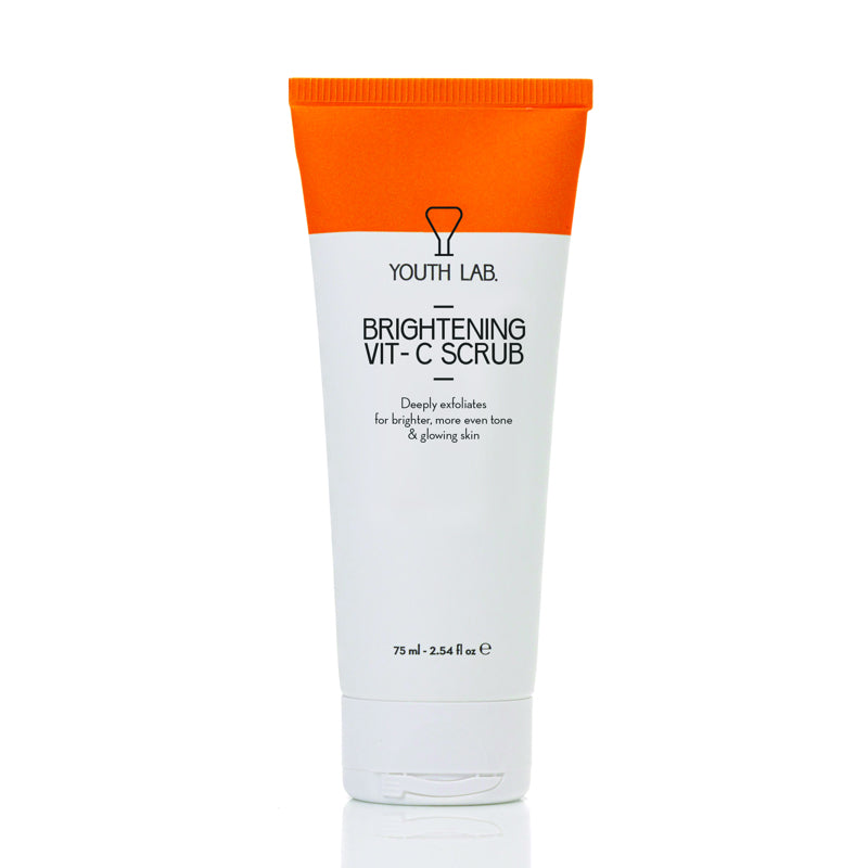 Brightening Vit C Scrub - Scrub & Maskë me Vitaminë C për të rikthyer shkëlqimin lëkurës dhe zbehur njollat kafe 75ml