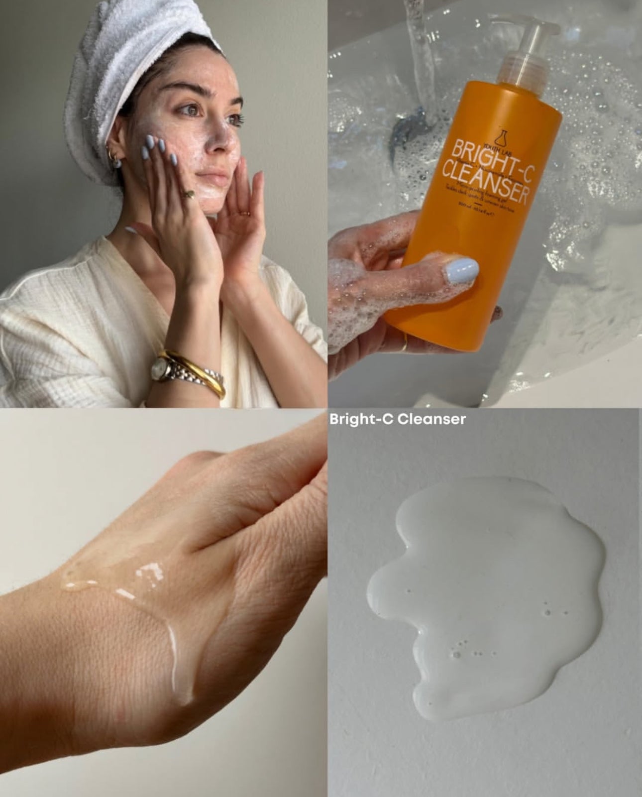 Bright-C Cleanser - Larës shkumues micro-peeling për lëkurë me njolla kafe dhe pa shkëlqim - Çdo tip lëkure 300ml