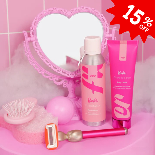 THAT PINK SET - Set depilimi Barbie  x Fler Limited Edition, me produktet kryesore për depilim pa irritime