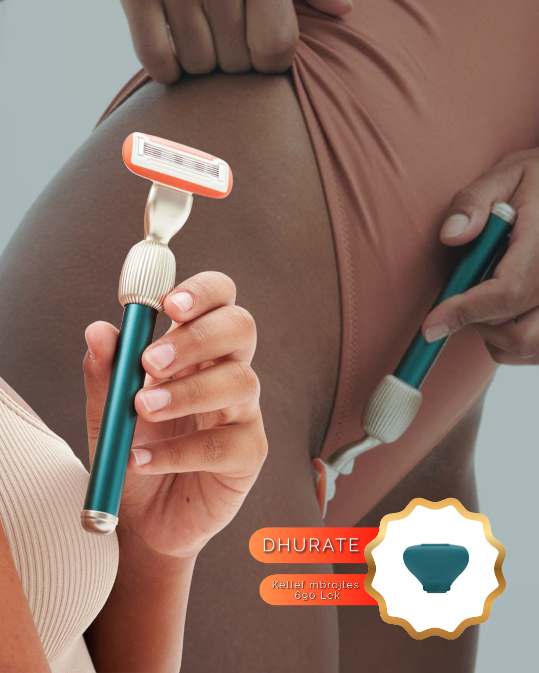 Razor Starter Set - Brisk Depilimi me 2 koka dhe Këllëf mbrojtës DHURATË 🎁 - Pine