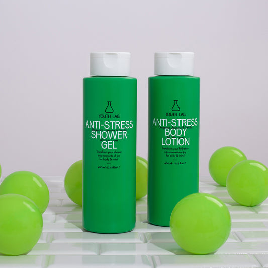 Shower Gel Anti-Stress - Ul efektet e stresit ne lekure dhe rrit prodhimin e kolagjenit - Bergamot, Jasemin, Vanilje  400ml