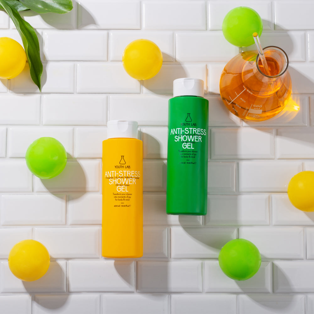 Shower Gel Anti-Stress - Ul efektet e stresit ne lekure dhe rrit prodhimin e kolagjenit - Bergamot, Jasemin, Vanilje  400ml