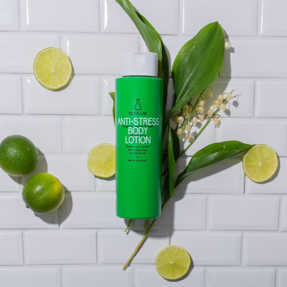 Krem Trupi Anti-Stress - Ul efektet e stresit ne lekure dhe rrit prodhimin e kolagjenit - Bergamot, Jasemin, Vanilje  400ml