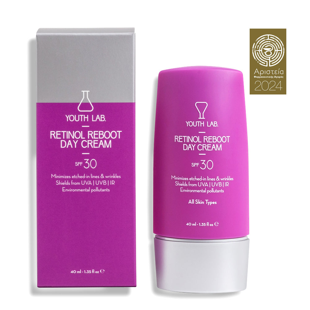 Krem Dite Retinol Reboot SPF30 - Retinoide te gjenerates se re, filtra mbrojtes 100% natyrale, rigjeneron dhe mbron lekuren 40ml