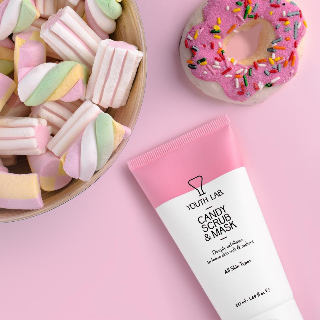 Scrub dhe maskë Candy - Çdo tip lëkure 75ml