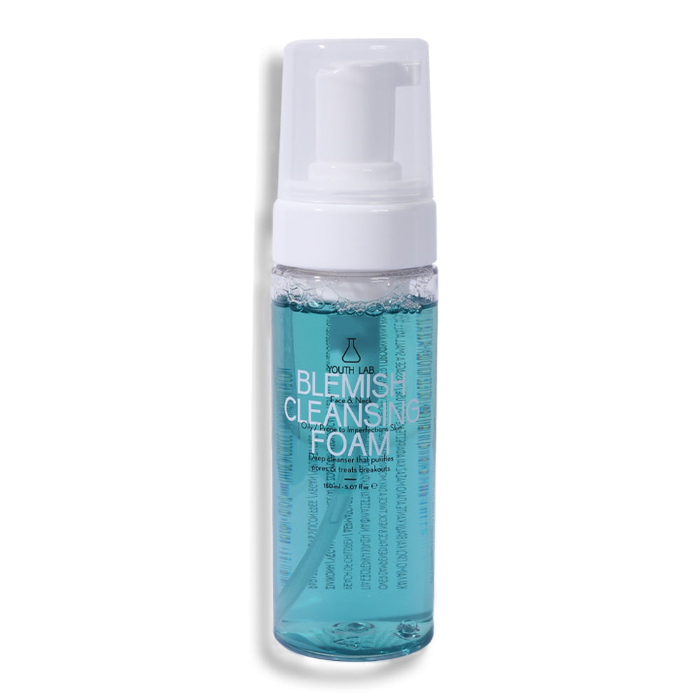 Blemish Cleansing Foam - Larës fytyre shkumues, përthan pucrat, pastron poret në thellësi, qetëson skuqjet - Lëkurë e Yndyrshme 150ml