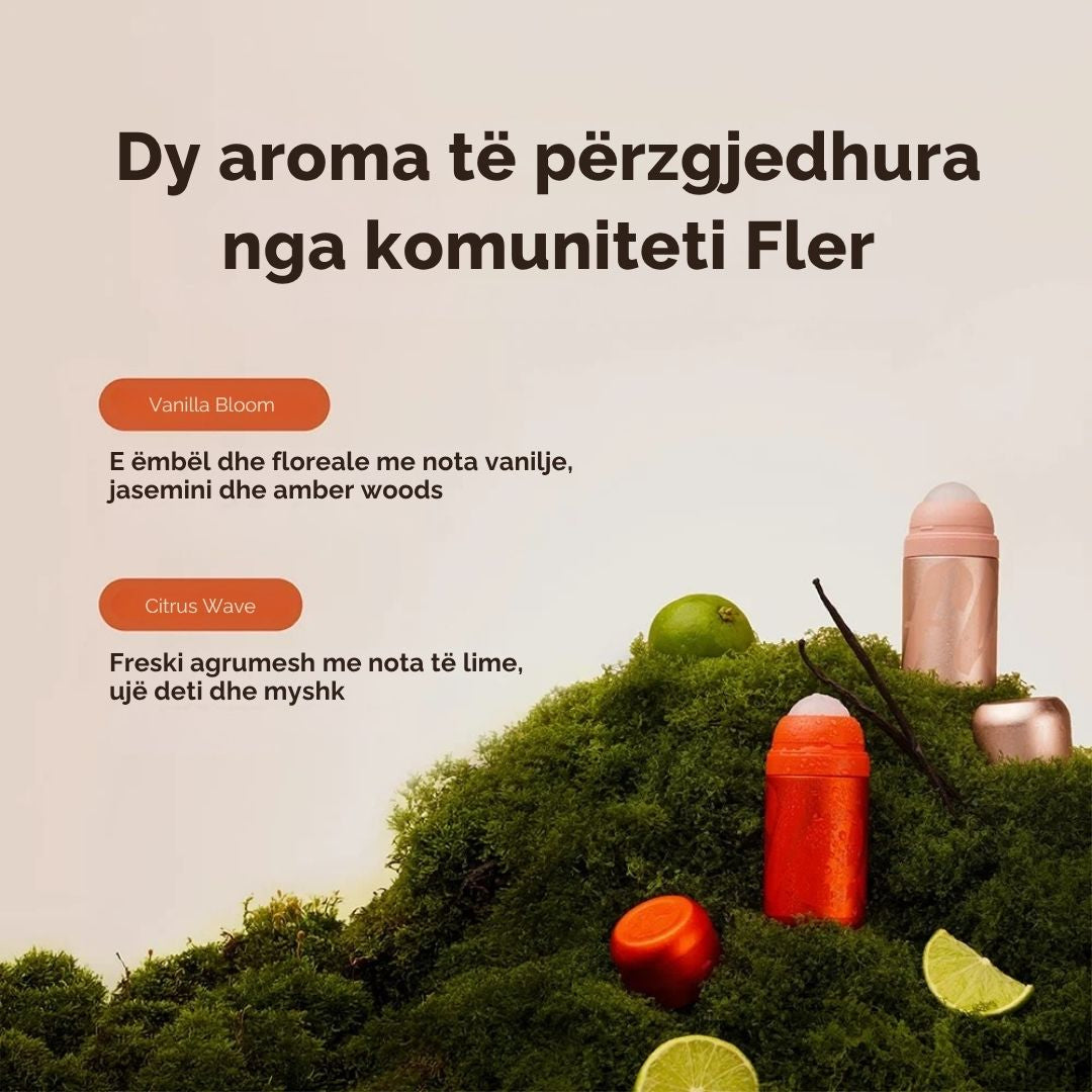 Refillable Roll-on Deodorant Starter Set - Kasë alumini dhe një rimbushje - Citrus Wave
